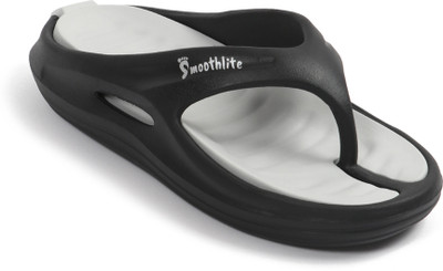 Smoothlite Men Dual Tone slipper comes with Removable Insole, Ultra Comfort & Anti Slip Backing Flip Flops(Black, Grey , 8)