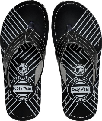Cozy Wear Men Flip Flops(Black 7)