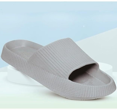 Footsace Men Slides(Grey , 7)