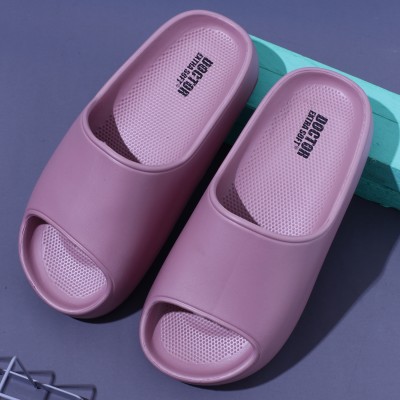 DOCTOR EXTRA SOFT Women Classic Ultra Soft,Cushion FootBed Comfortable&LightWeight Waterproof Flip Flops Slides(Purple 8)