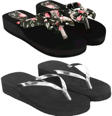 BOOMBEAUTY Women Flip Flops(Multicolor , 5)