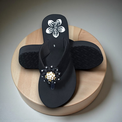 Gripsy Women Slippers(Black , 6)