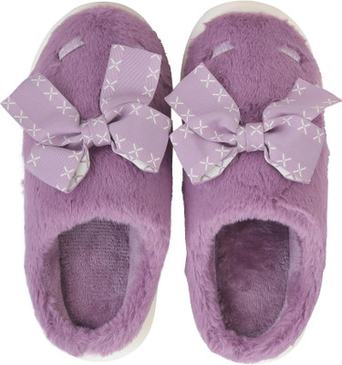 Cassiey Women Flip Flops(Purple , 7)