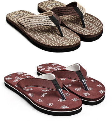 VAHMAH Men Slippers(Brown, Brown , 9)