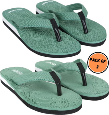 SOUL CULTURE Women Flip Flops(Multicolor , 6)