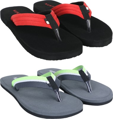 KUNTO Men Flip Flops(Multicolor , 7)