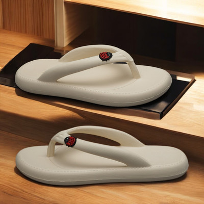 house of common Women Slippers(Off White , 8)