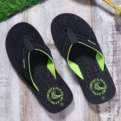 DOCTOR EXTRA SOFT Men Mens Stylish Ortho Care Slipper Orthopedic Diabetic Comfort Soft Doctor Dr House Flip Flops(Green , 7)
