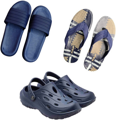 BLIBBERS Men Slippers(Blue, Blue, Navy , 9)