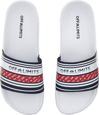 OFF LIMITS Men Slides(White , 9)