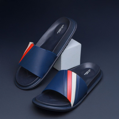 asian Men Slides(Navy , 6)