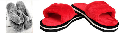 rexizone Women Flip Flops(Maroon, Red , 5)