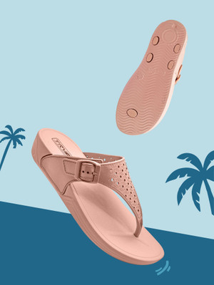 TRV Women EVA Ultralightweight All Season Slipper for Women Flip Flops Flip Flops(Pink , 8)