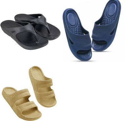 Footup Men Slippers(Multicolor , 8)