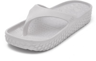 Doubleu Women Women Kyoto White Flip Flops(White , 6)