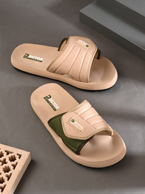 Doctor Health Super Soft Men Comfort Doctor Slippers for Men | Soft Cushion, Lightweight, Anti Skid Sole Slides(Beige , 8)