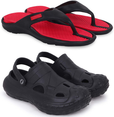 Pampy Angel Men Slippers(Red, Black , 6)