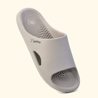 yoho Men Slides(Beige , 10)