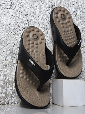 action Men Slippers(Black, Brown , 7)
