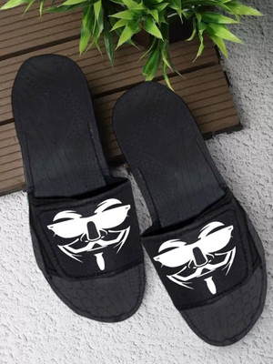 KANEGGYE Men Slides(Black , 10)