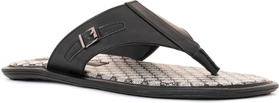 Khadim's Men Flip Flops(Black , 8)