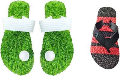 skyflip Men Slides(Red, White, Green , 8)
