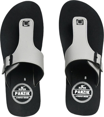 PANZIK Men Flip Flops(Grey , 10)