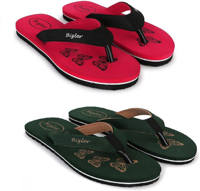 BIZLER Women Soft Ortho Slippers | Lightweight, Non-Slip & Stylish Daily Wear Flip Flops(Multicolor , 6)