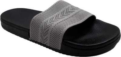 Pampy Angel Men Slides(Grey, Black , 10)