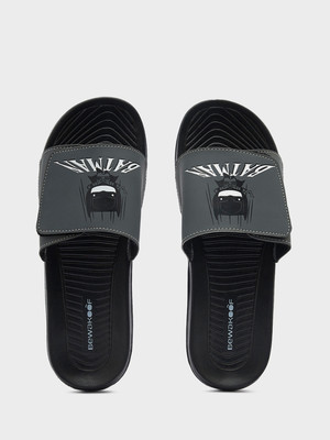 BEWAKOOF Men Slides(Black , 9)