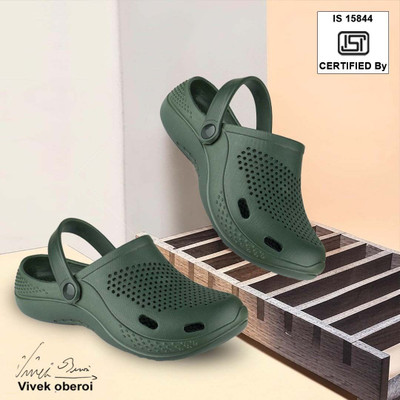 BERSACHE Men Flip Flops(Green , 9)