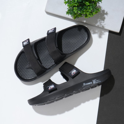 Athree Men Slides(Black , 11)