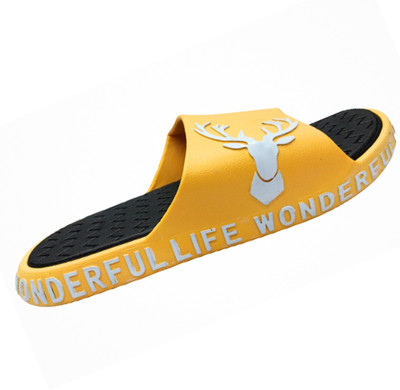 cloudart Men Slides(Yellow , 6)