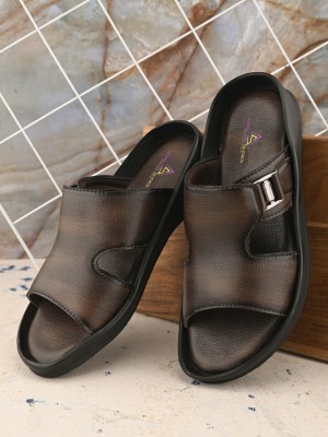 APPELON Men Slides(Brown , 10)