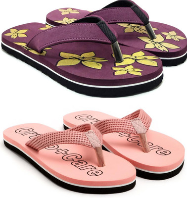 VAHMAH Women Slippers(Purple, Pink , 5)