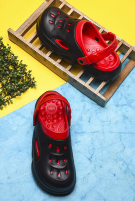 BERSACHE Men Slides(Red, Black , 6)