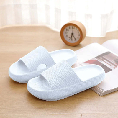 Fuliva Men Slides(White , 8)