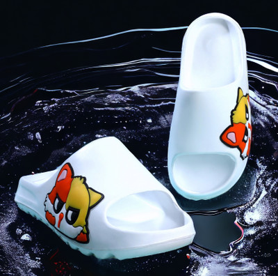Pampy Angel Men Slides(White , 10)