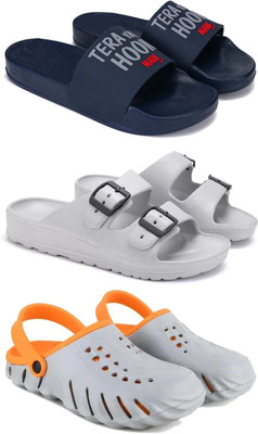 DRACKFOOT Men Slides(Orange , 10)