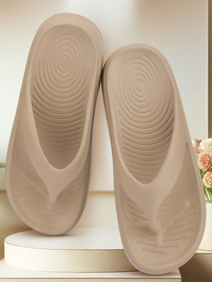 BERSACHE Women Slippers(Beige , 7)