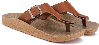 BERSACHE Men Slippers(Tan , 8)