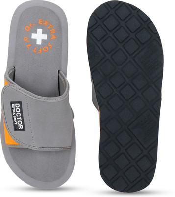 DOCTOR EXTRA SOFT Men Men's House Slipper Ortho Care Orthopaedic Diabetic Comfortable Flip-Flop Slides Slides(Grey , 8)