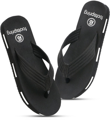 Footspring Men Slippers(Black , 8)