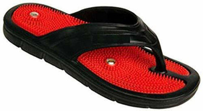 POWEREST Men Slides(Black , 7)