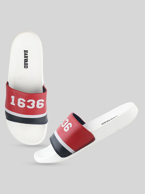 HARVARD Men Slides(Red , 10)