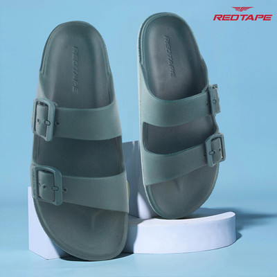 RED TAPE Women Slides(Green , 5)