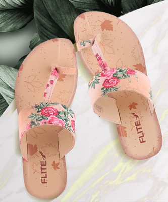 FLITE Women Slippers(Beige , 5)