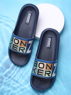 BONKERZ Men Slides(Navy , 9)