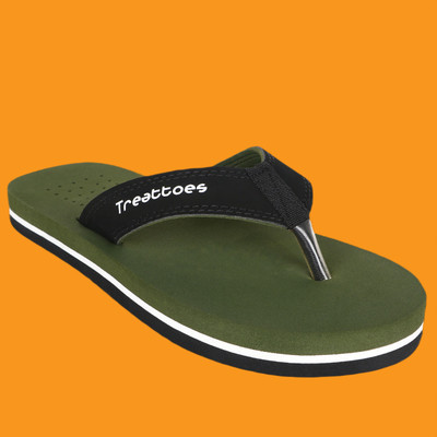 TREATTOES Men Ortho Care Diabetic Orthopaedic Comfort Dr Slippers Flipflops For Men's and Boy Flip Flops(Green , 8)