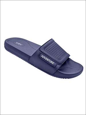 TRV Men EVA Ultralightweight Comfort All Season Slipper for Men Flip Flops Slides(Blue , 8)